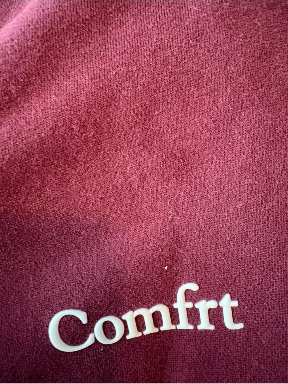 Comfrt Brand Burgundy Full-Zip Hoodie Size M - Picture 2 of 4
